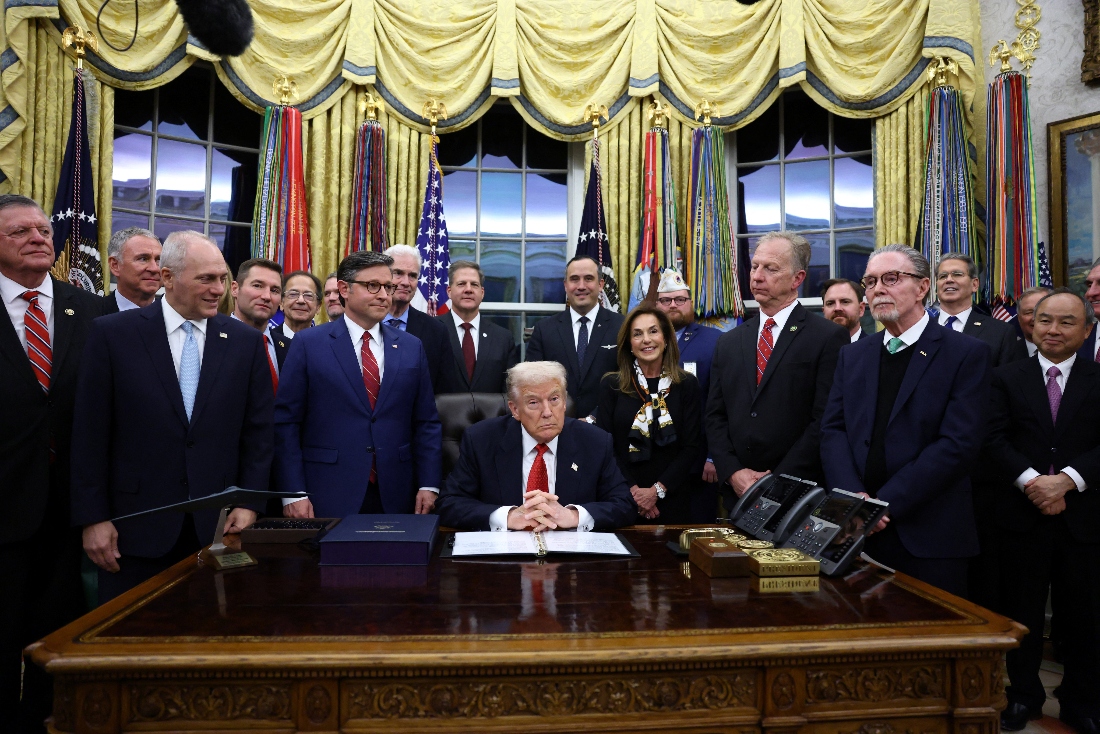 American President Donald Trump sits the Oval Office at the White House in Washington, D.C. (Reuters)