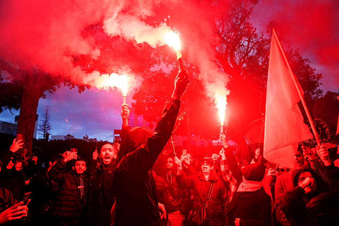 Hundreds protest in Tunisia over president’s escalating crackdown on freedoms