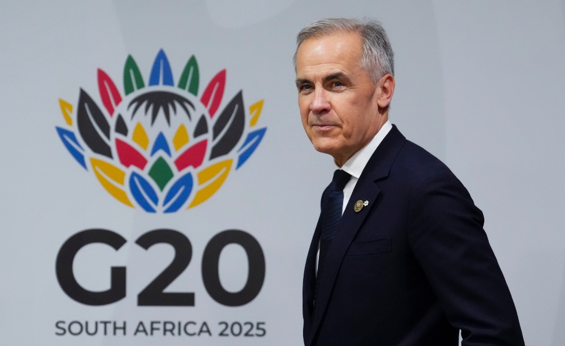 Prime Minister Mark Carney takes part in the G20 in Johannesburg, South Africa. (AP)