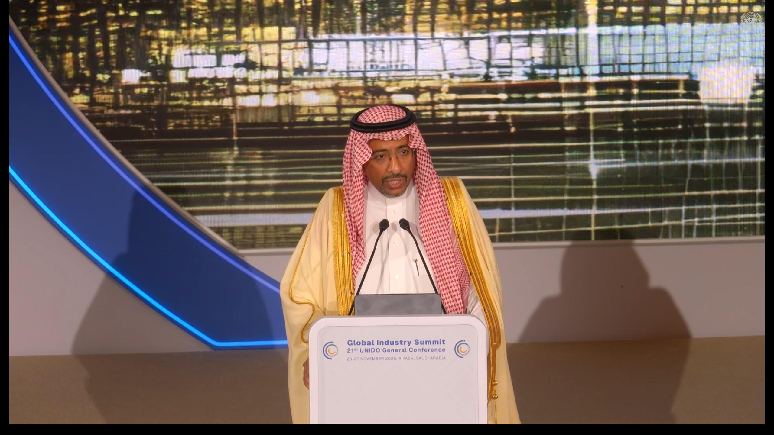 Speaking at the opening session, Minister of Industry and Mineral Resources Bandar Alkhorayef said Saudi Arabia views its partnership with UNIDO as central to the Kingdom’s industrial transformation and global cooperation efforts. Supplied
