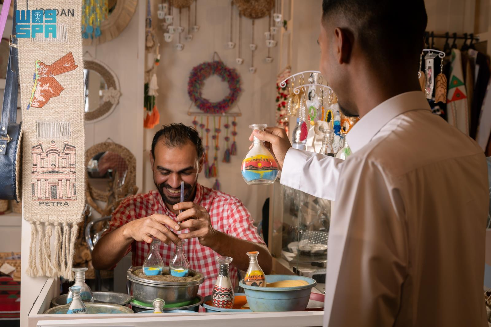 With 15 years of experience, Jordanian artisan Yazan Eid began this art as a hobby before opening his store in Aqaba. (SPA)