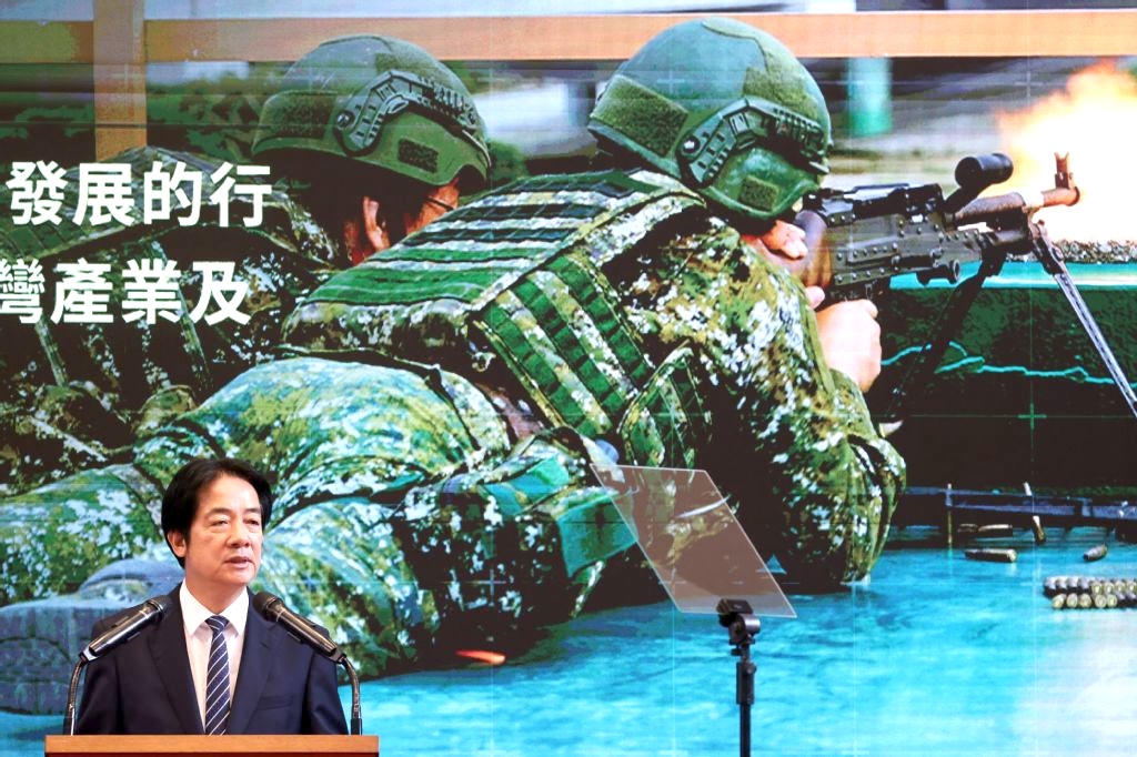 Taiwan’s President Lai Ching-te said history had proven that trying to compromise in the face of aggression brought nothing but “enslavement.” (AFP)