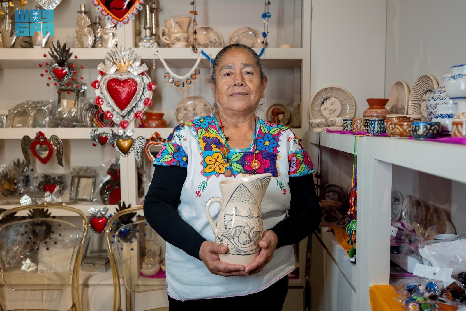 Aida Aquino Boyo from Oaxaca said she came to the Kingdom hoping visitors would understand how distant communities create beauty and express identity through craft. (SPA)