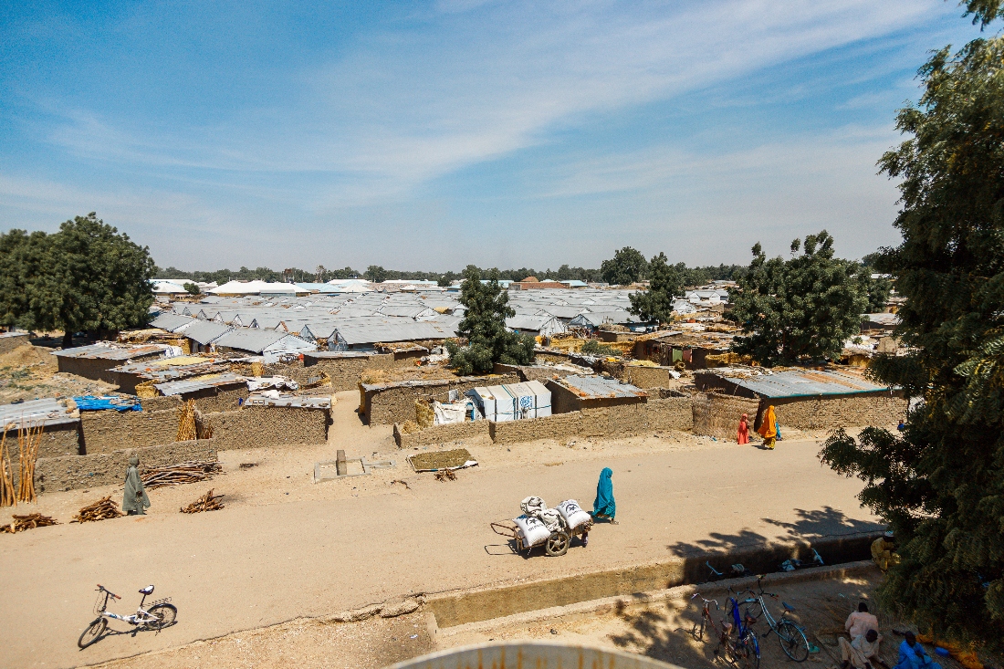 A general view of a conflict-affected area of northeast, where WFP supports displaced families with emergency food and nutrition assistance in Dikwa, Nigeria. (AP)
