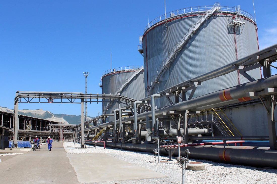 A general view shows the Novorossiysk Fuel Oil Terminal (NMT) in the Black Sea port of Novorossiisk, Russia. (Reuters)