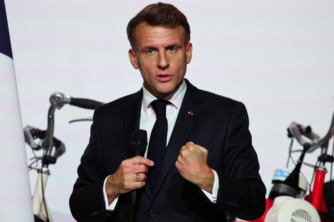 French President Emmanuel Macron thanked everyone who worked for the release of
Camilo Castro in a post on the social media platform X. (Reuters)