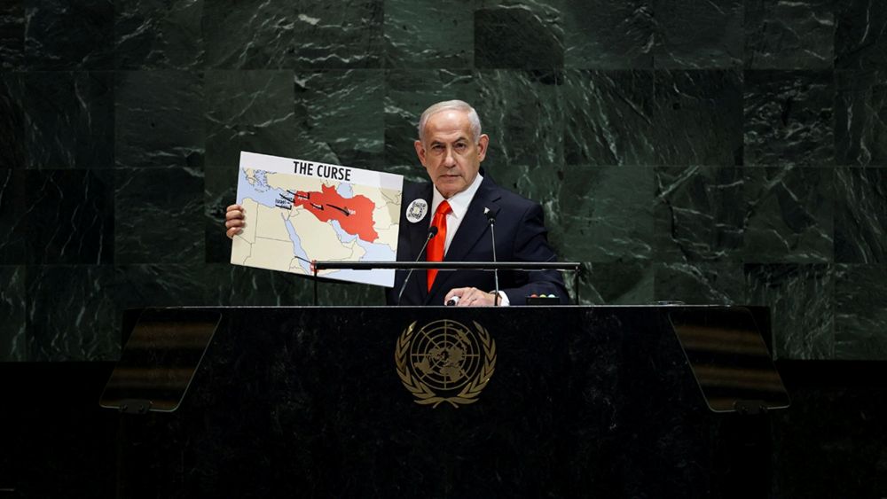 Benjamin Netanyahu addresses the 80th UN General Assembly, U.N. headquarters, New York City, U.S., Sept. 26, 2025. (Reuters)