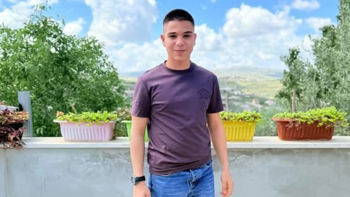 Murad Fawzi Abu Seifen, 15, was struck by four rounds during an Israeli raid in Ya’bad, west of Jenin, early on Thursday. (Wafa)