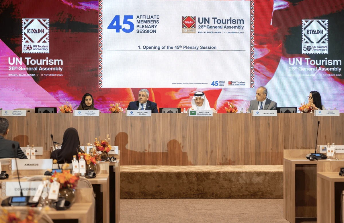 Saudi Arabia’s Minister of Tourism Ahmed Al-Khateeb said he was “honored” to address the 45th Plenary Session of UN Tourism’s Affiliate Members. X/@AhmedAlKhateeb