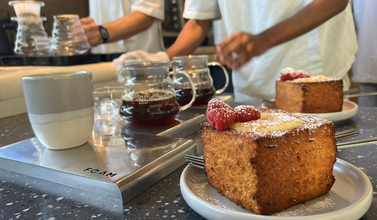 Located up on the north side of Riyadh, in the Smaa Gallery, FOAM is offering good coffee and elevated sweets. (AN photo Haifa Alshammari)