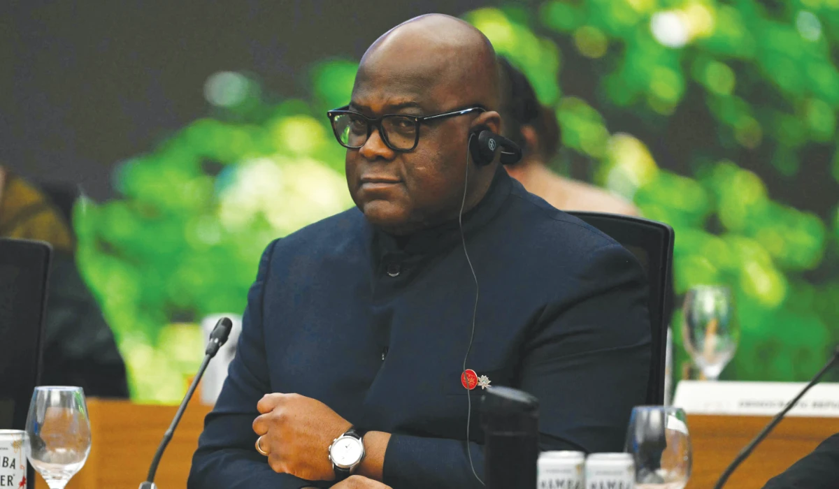 DR Congo's President Felix Tshisekedi attends the Leaders' Round Table to launch the Tropical Forest Forever Facility (TFFF) in the framework of the COP30 UN Climate Change Conference in Belem, Para State, Brazil, on November 6, 2025. (AFP)