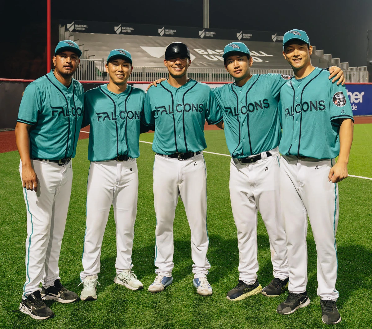 Mid East Falcons beat Karachi 2-0 on Wednesday night with a combined no-hit performance. (Supplied)