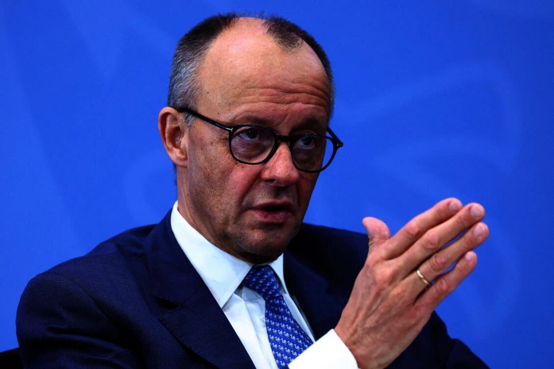German Chancellor and leader of the Christian Democratic Union (CDU) Friedrich Merz attends a press conference with Christian Social Union (CSU) leader and Bavarian State Premier Markus Soeder and German Finance Minister and co-leader of the Social Democratic Party (SPD) Lars Klingbeil, following a government coalition board meeting at the Chancellery in Berlin, Germany, November 28, 2025. REUTERS/Lisi Niesner