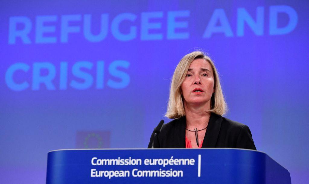Federica Mogherini was high representative for foreign affairs from 2014 to 2019 and now leads the College of Europe graduate school. (AFP)