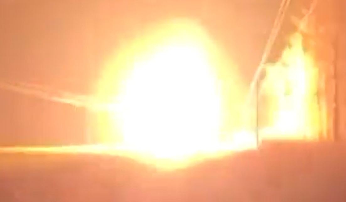 A screenshot taken from a video posted on X, after Ukraine hit the Druzhba oil pipeline in Russia’s central Tambov region. (X/@Heroiam_Slava)