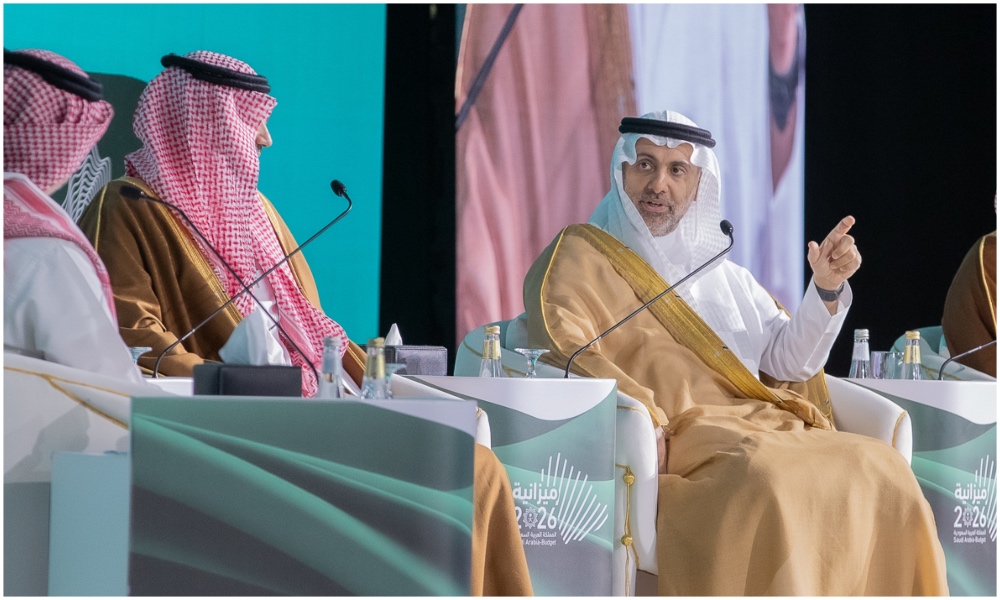 Saudi Health Minister Fahd Al-Jalajel speaking during the 2026 Budget Forum in Riyadh. (Supplied)