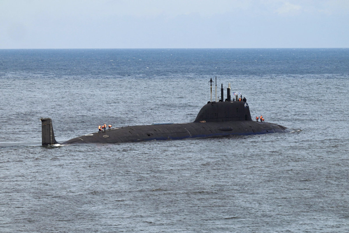 The Russian nuclear-powered submarine Kazan, part of the Russian naval detachment visiting Cuba, leaves Havana Harbour on June 17, 2024. (AFP file photo)