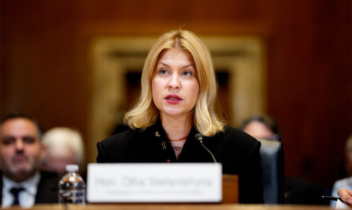 Ukrainian Ambassador to the United States Olha Stefanishyna speaks during a Senate Appropriations Subcommittee hearing on "The Abduction of Ukrainian Children by the Russian Federation" on Capitol Hill on December 3, 2025 in Washington, DC. (AFP)