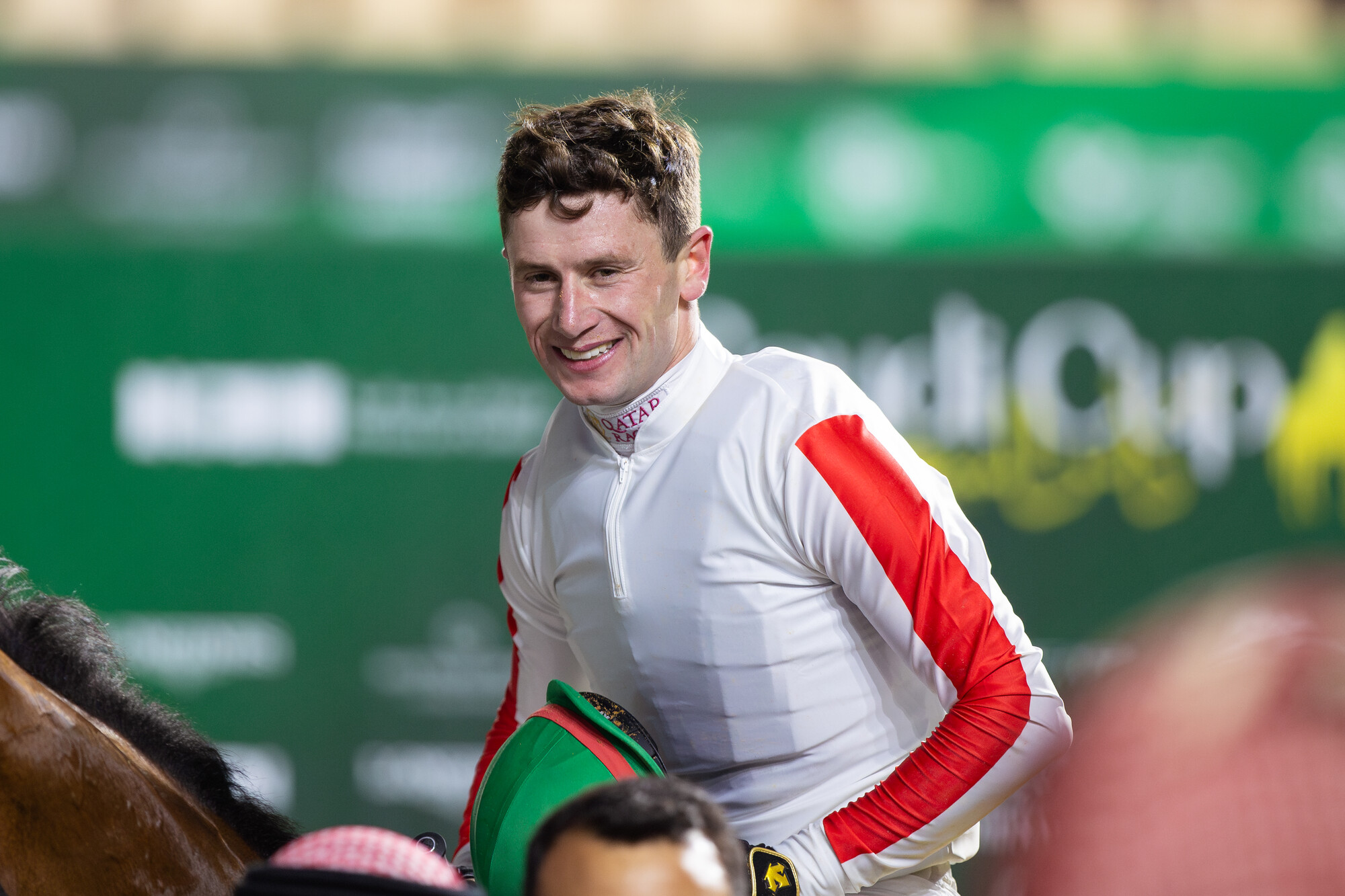 Oisin Murphy at King Abdulaziz Racecourse on Feb. 11, 2025. (JCSA/Ali Al-Zenaidi)
