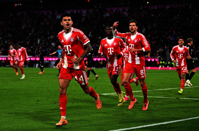 Bayern Munich forward Luis Díaz has had his three-game Champions League ban reduced to two on appeal following his reckless foul on Paris Saint-Germain’s Achraf Hakimi. (Reuters/File)