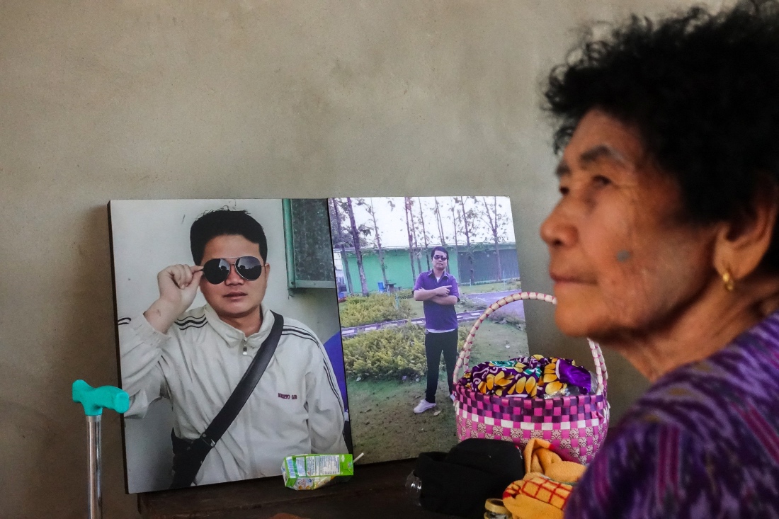 Parents of last slain Thai hostage speaks after his remains returned from Gaza, in Nong Khai province. (Reuters)