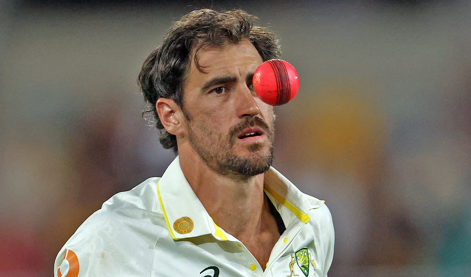 Australia's Mitchell Starc in action against Australia v England on the second Test match at the Gabba in Brisbane on Australia on December 4, 2025. (REUTERS)