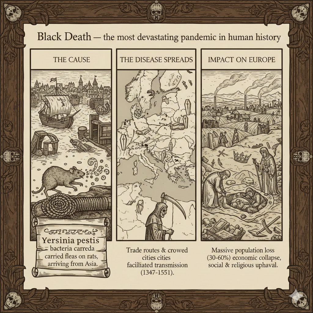 Volcanic eruptions may have brought Black Death to Europe, say new study