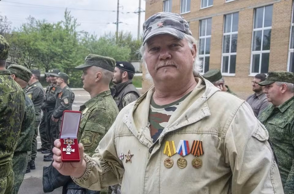 Pro-Russian soldier Russell Bentley, Apr. 4, 2024. (X)
