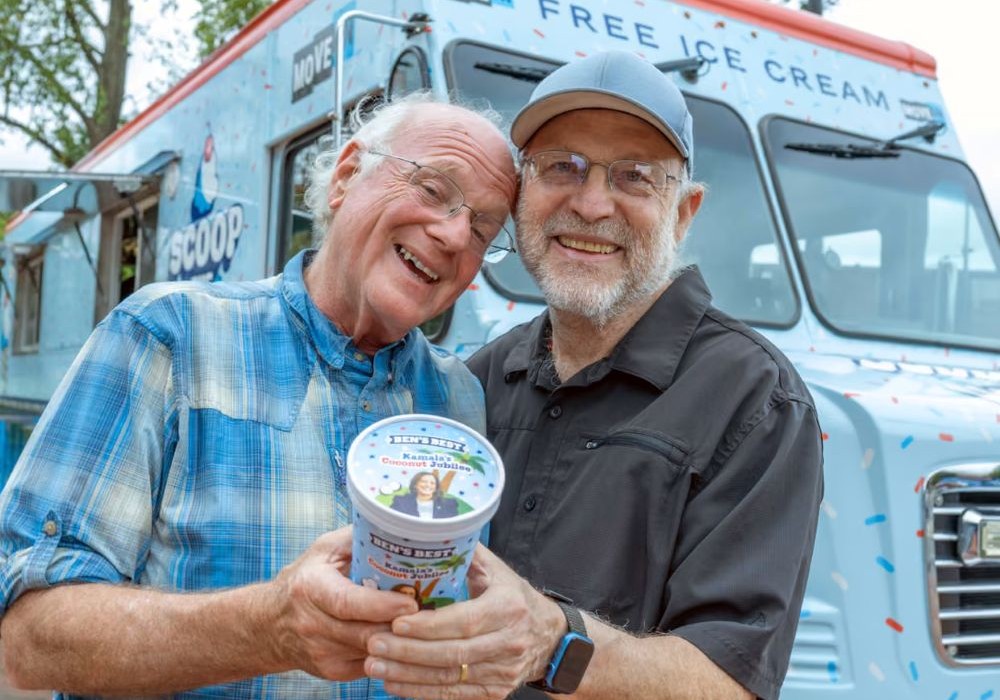 Ben Cohen and Jerry Greenfield, co-founders of Ben & Jerry’s. (Getty Images)