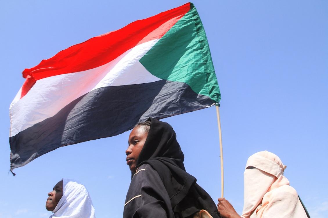 Sudanese students protest against violations committed by the Rapid Support Forces against the people of El-Fasher on Nov. 3, 2025. (AFP)