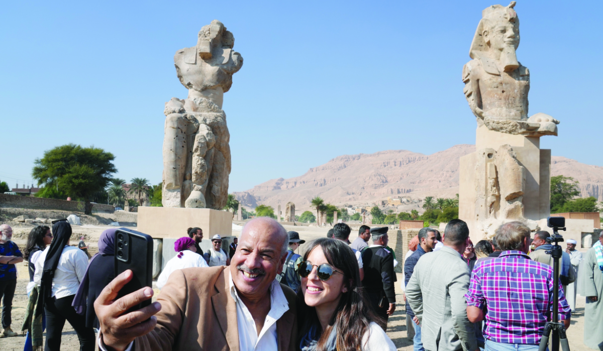 Egypt reveals restored colossal statues of pharaoh in Luxor