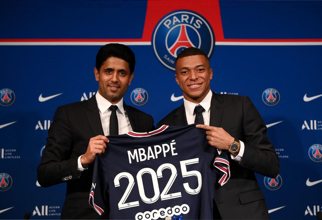 French football club PSG were sentenced on Dec. 16, 2025, by a the Paris labor court to pay 59.2 million euros to French forward Kylian Mbappe in a wage dispute. (AFP/File)