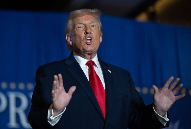 President Donald Trump said he would give a televised address to the nation on Wednesday. (AFP/File)