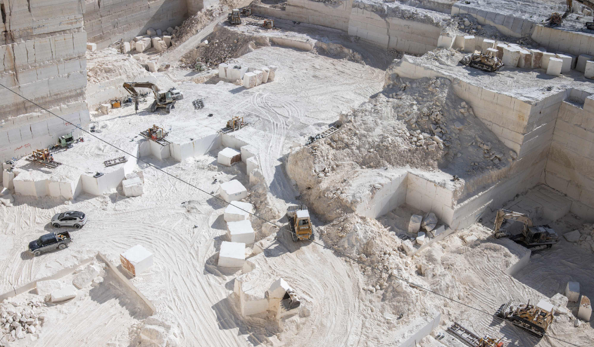 Jerusalem stone is cut in a quarry in Sair, near the Israeli occupied city of Hebron. Despite severe economic hardships, the stone-cutting industry remains a source of livelihood in the region. (AFP)