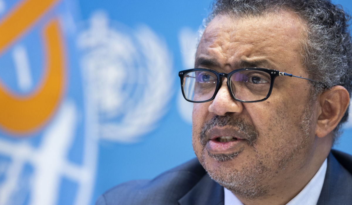 Tedros Adhanom Ghebreyesus, Director General of the World Health Organization (WHO), talks to the media at the World Health Organization (WHO) headquarters in Geneva, Switzerland. (AP file photo)