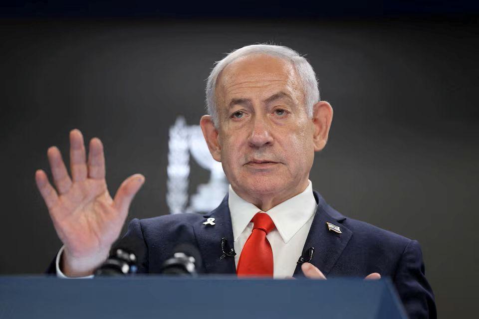 Benjamin Netanyahu speaks during a press conference in Jerusalem, August 10, 2025. (Reuters)