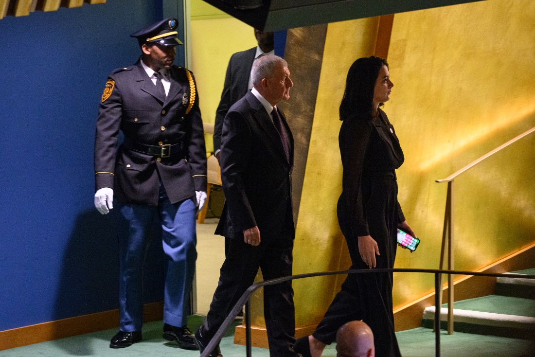 President of the Republic of Iraq Abdullatif Jamal Rashid at the 80th session of the UN’s General Assembly in New York, US. (AFP)