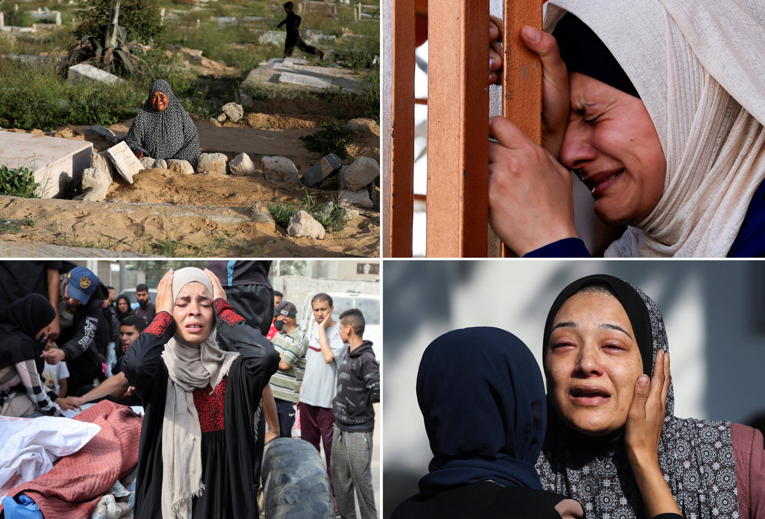 Behind UN data on malnutrition and war injuries are mothers enduring the grief of losing children. (Reuters photos)