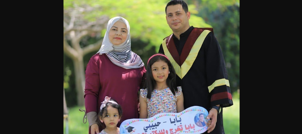 Manar Al-Houbi, a student from Gaza granted permission to live and study in the UK, has been evacuated from the Palestinian territory, with her family, by the British government. (Supplied)