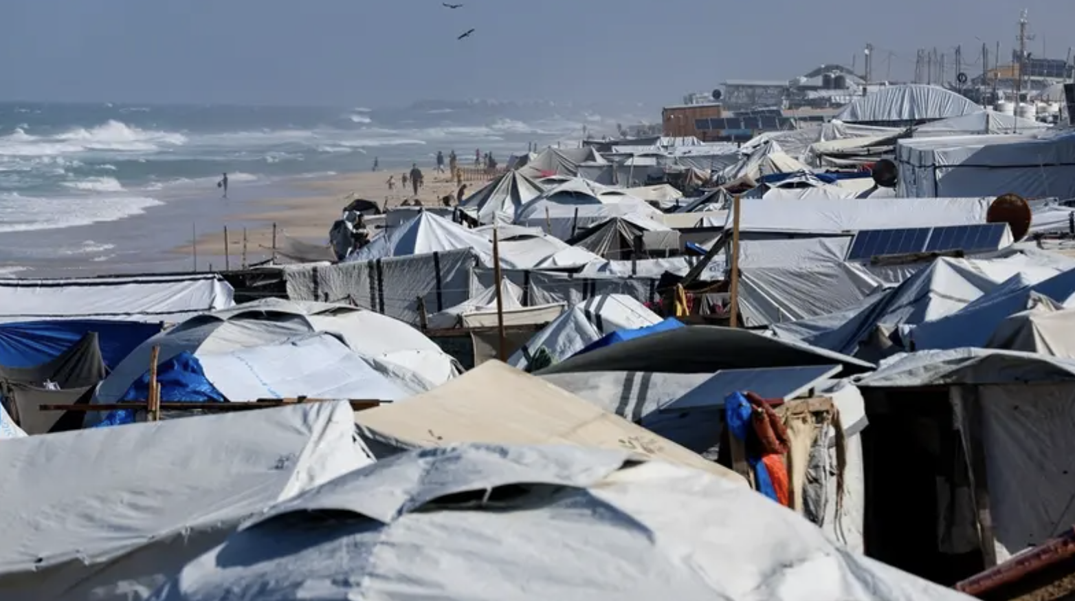 A view of tents used by displaced Palestinians, amid a ceasefire between Israel and Hamas, in Khan Younis, southern Gaza Strip, on November 15, 2025. (Reuters/File Photo)