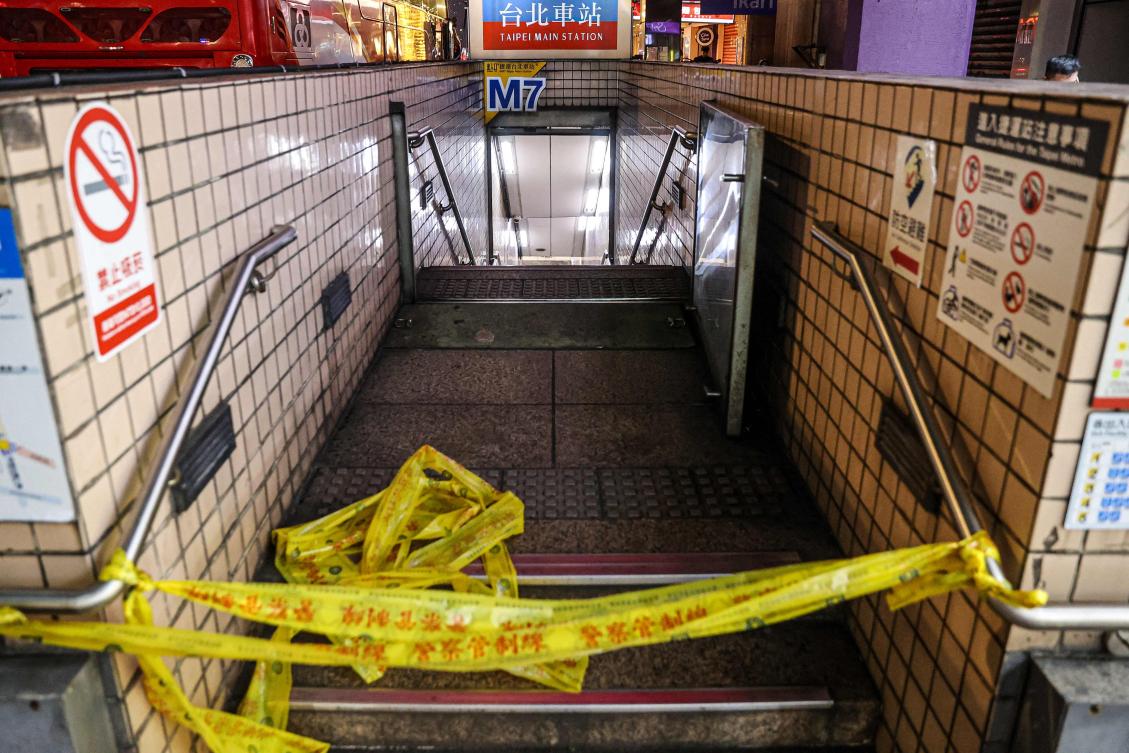 Taiwan police on Sunday ruled out “terrorism” in a metro stabbing in the capital Taipei, where an attacker killed three and wounded 11. (AFP)