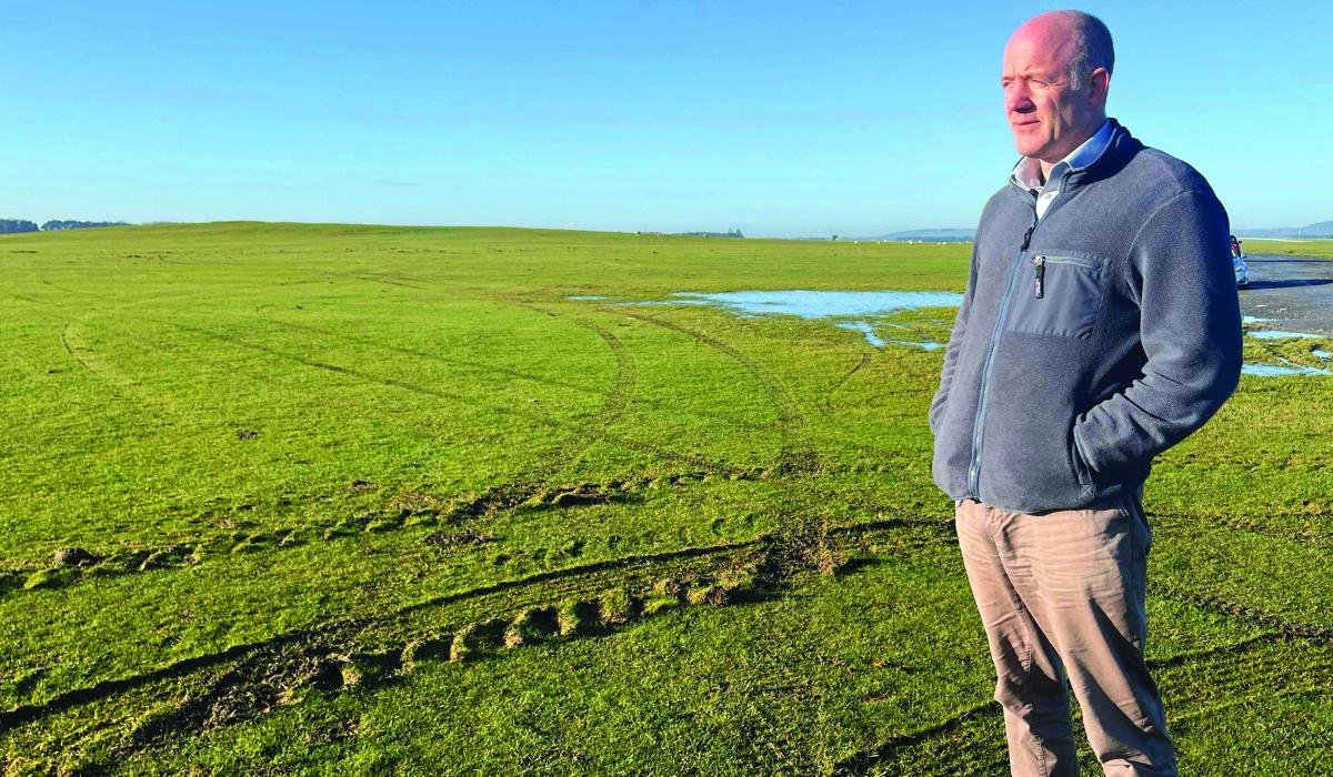 Cathal Berry, a former Irish army special forces member, stands on The Curragh plain, the location set for Ireland's largest military base, west of Dublin, on December 19, 2025. (AFP)