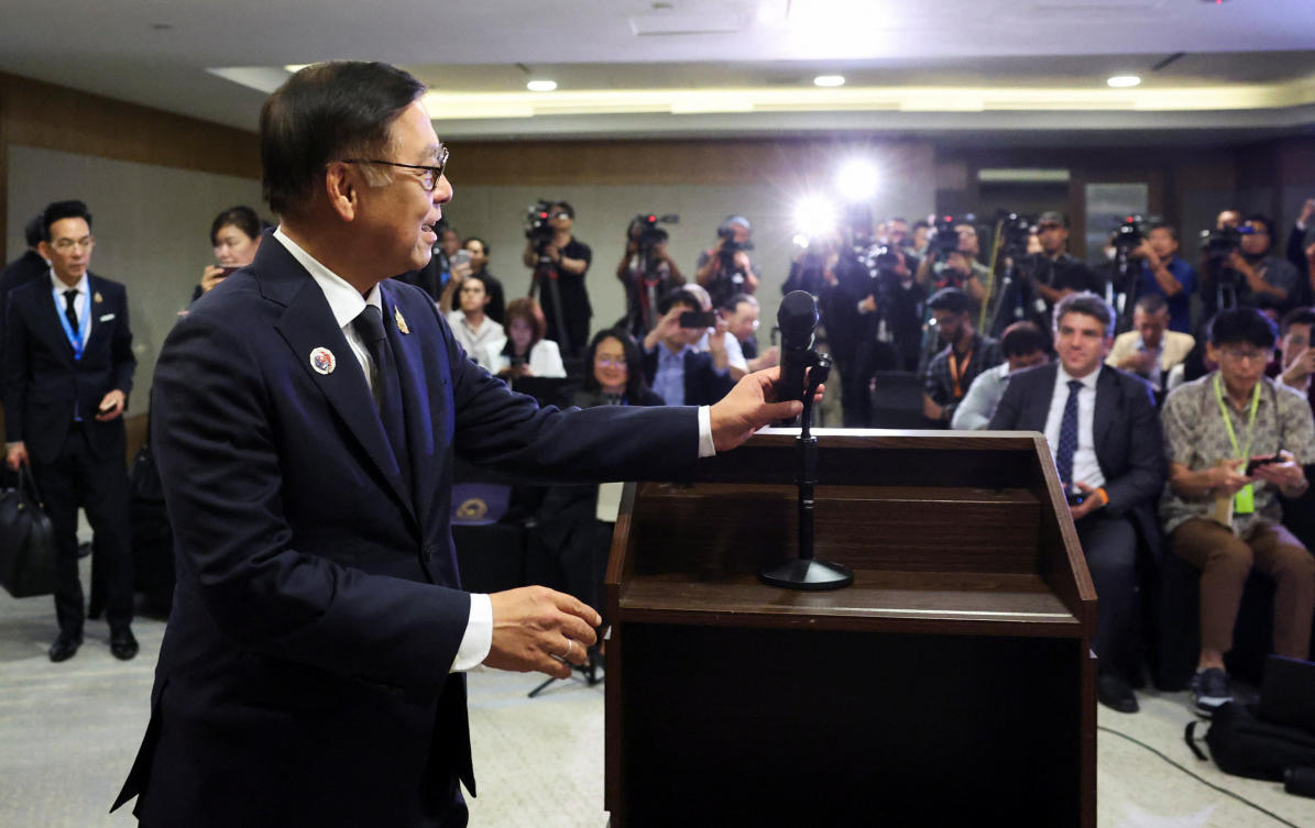 Thailand's foreign minister Sihasak Phuangketkeow attends a press conference after a special meeting of ASEAN Foreign Ministers on the Thailand-Cambodia situation at Kuala Lumpur, Malaysia December 22, 2025. (REUTERS)