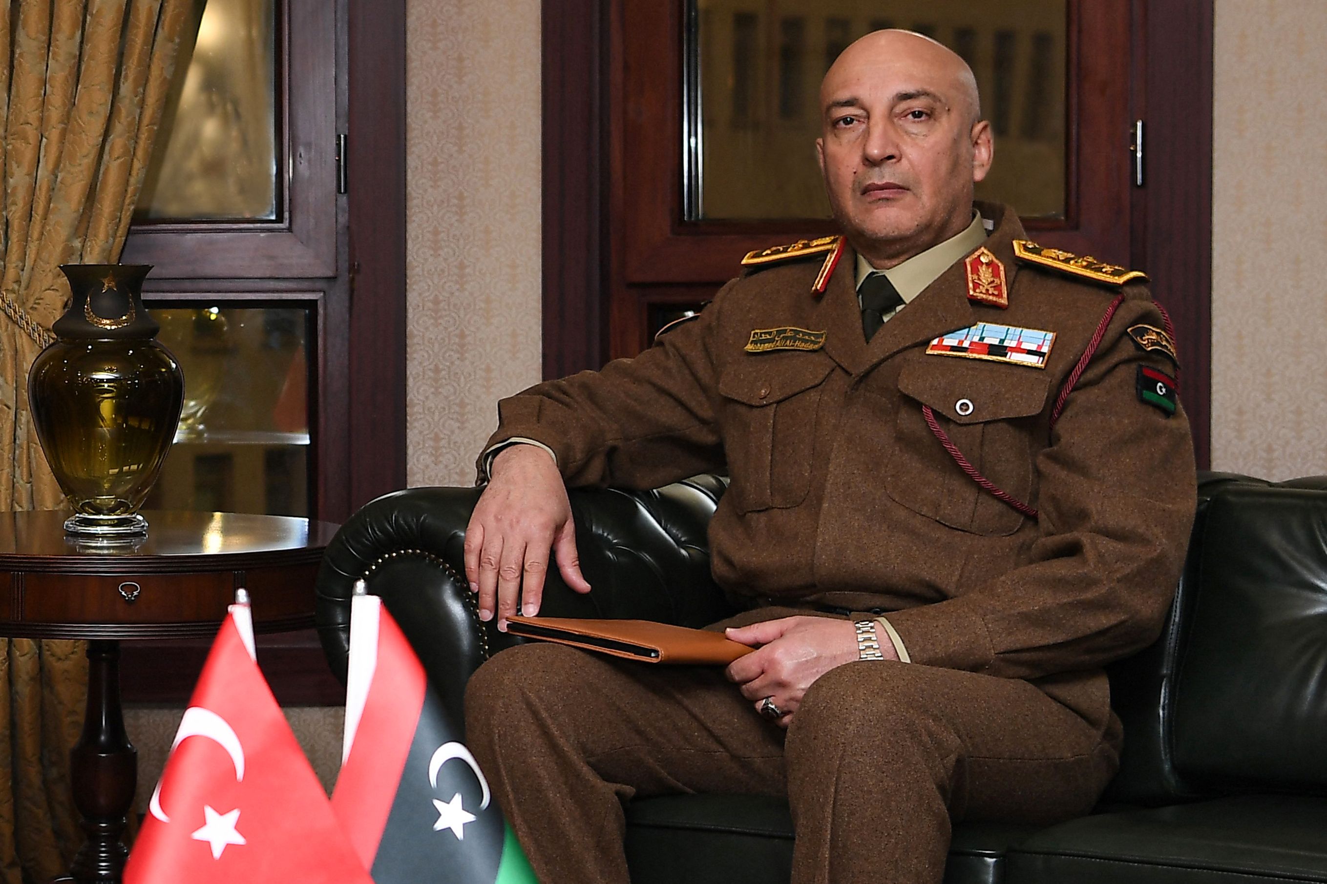 Handout photograph taken and released by Turkish Defense Ministry on December 23, 2025, shows Lybia's Chief of the General Staff, General Muhammad Ali Ahmad Al-Haddad. (AFP/Turkish Defense Ministry)
