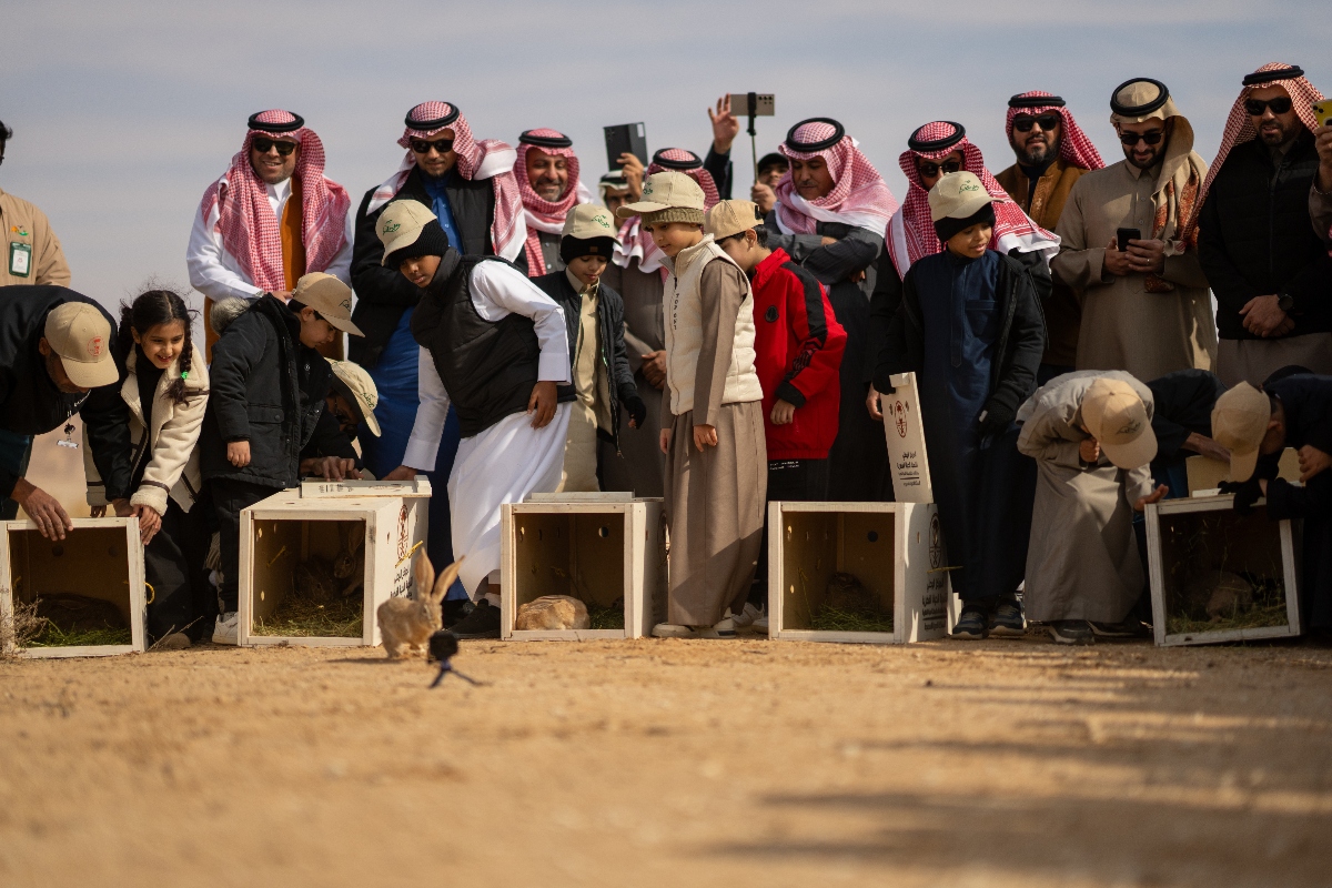 the National Center for Wildlife, released more than 60 wildlife species at King Khalid Royal Reserve today near Riyadh. (Supplied)