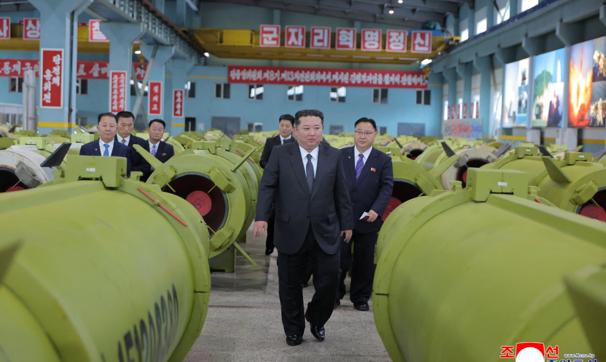 North Korean leader Kim Jong Un visits major munitions enterprises in the last quarter of 2025, in this picture released by North Korea's official Korean Central News Agency on December 26, 2025. (Reuters)