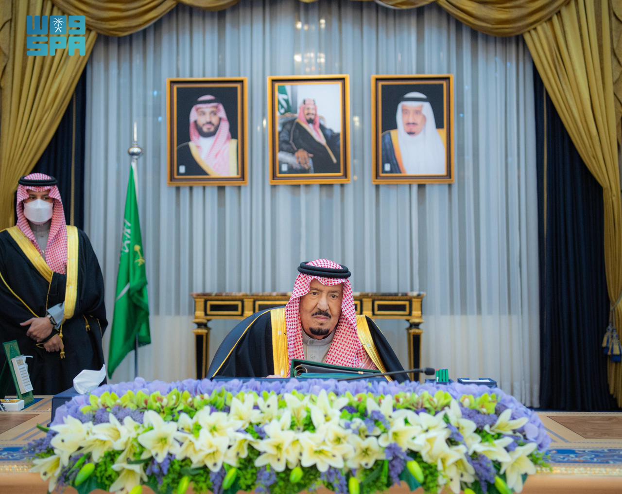 Saudi Arabia’s King Salman chairs Tuesday’s Cabinet session. (SPA)