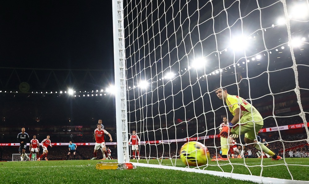 Leandro Trossard fired home from the edge of the area before Gabriel Jesus came off the bench to add the fourth. (Reuters)
