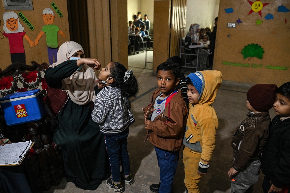 Pakistan and neighboring Afghanistan are the only two countries in which polio has not been eradicated, according to the World Health Organization. (AFP)