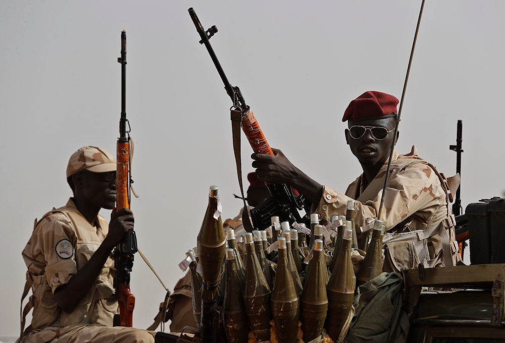 Sudanese soldiers from the RSF secure an area in the East Nile province, Sudan. (AP/File Photo)